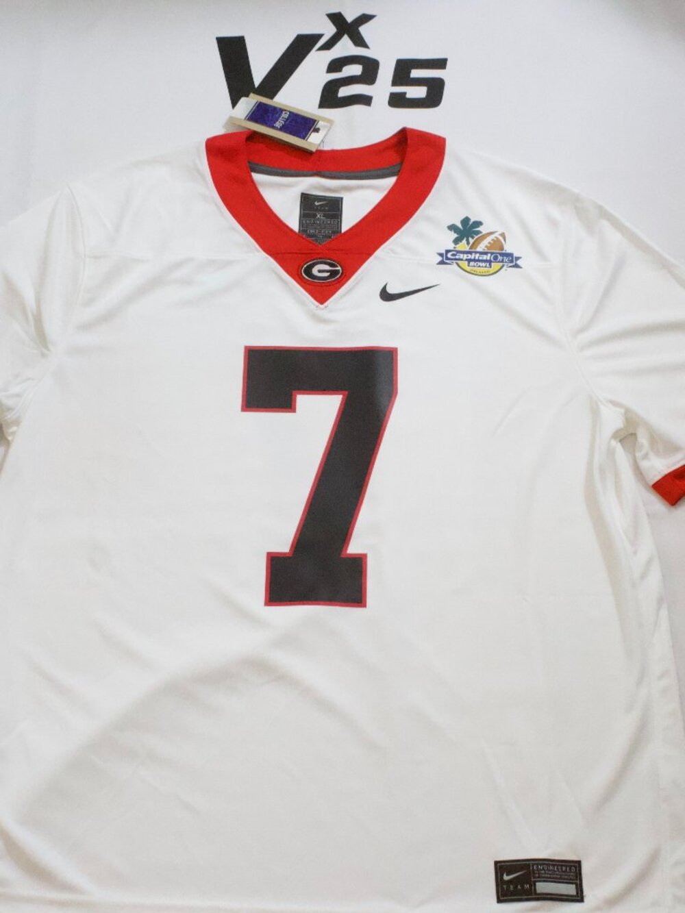 New Men's Nike Matthew Stafford Georgia White Capital One Bowl Jersey Size XL